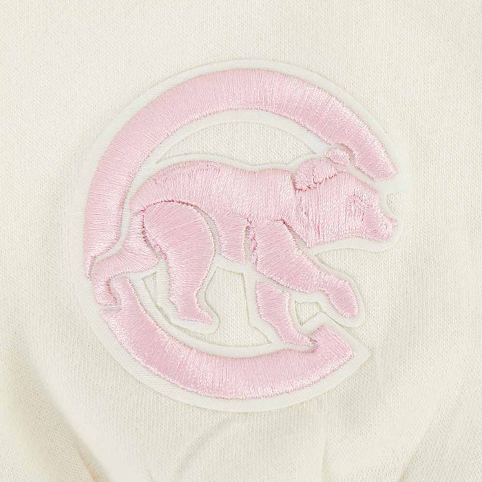 Chicago Cubs Pro Standard Youth Girls Cream Pink Big Shoulders Hooded Sweatshi