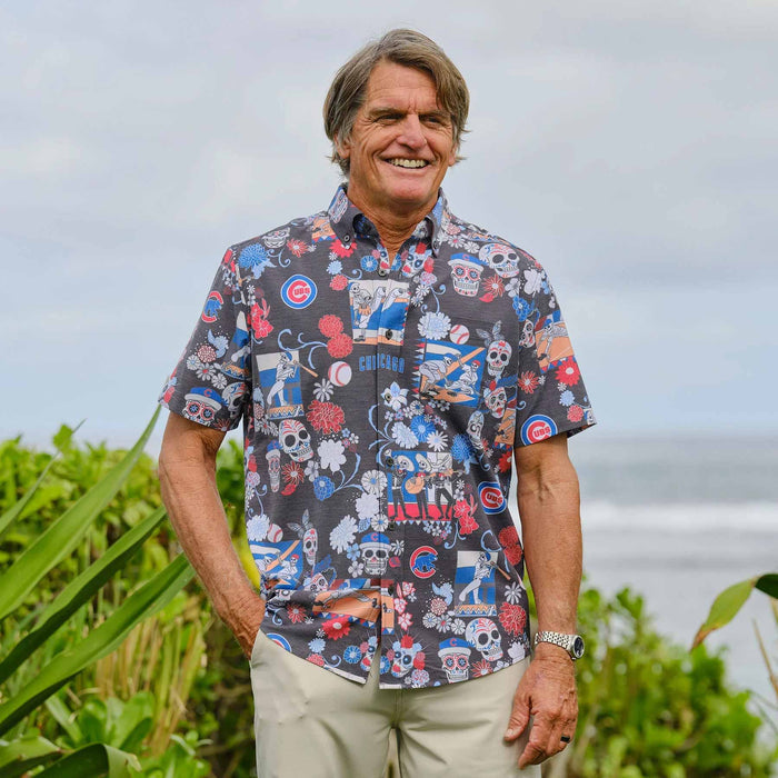 Chicago Cubs Reyn Spooner Dia de los Muertos Hawaiian Shirt