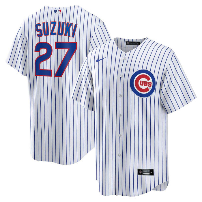 Chicago Cubs Seiya Suzuki Youth Nike Home Baseline Jersey With Authentic Lettering