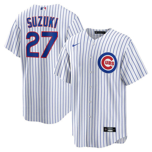 Chicago Cubs Seiya Suzuki Youth Nike Home Baseline Jersey With Authentic Lettering
