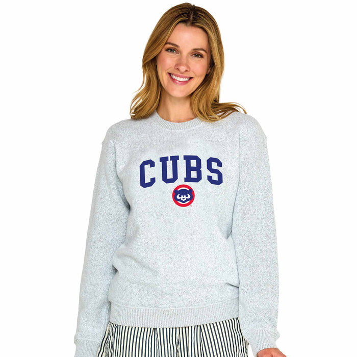Chicago Cubs Soft As A Grape Women's Nantucket Crewneck Sweatshirt