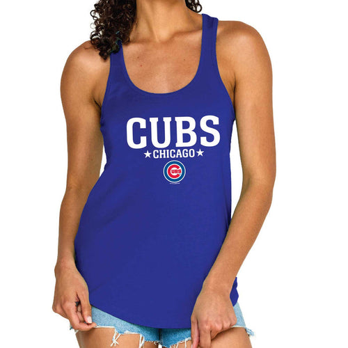 Chicago Cubs Soft As A Grape Women's Royal Racer Back Tank Top