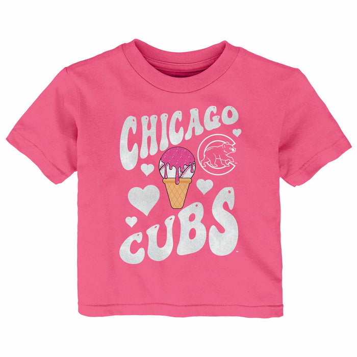 Chicago Cubs Toddler Girls Ice Cream Short Sleeve T Shirt