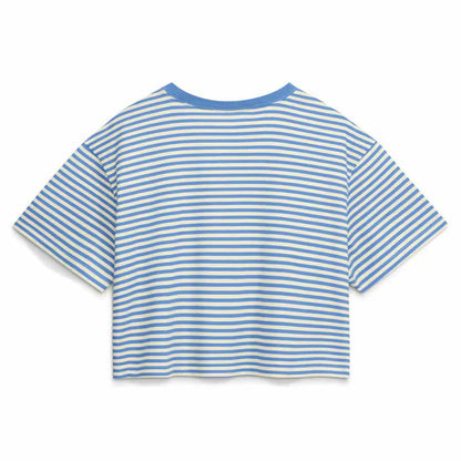 Chicago Cubs Nike Women's Cooperstown Striped Logo Crop T Shirt