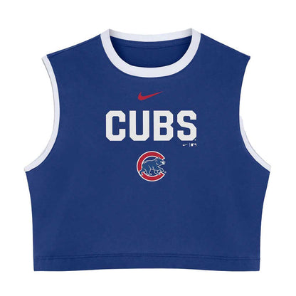 Chicago Cubs Nike Women's Royal Blue Loose Crop Tank Top