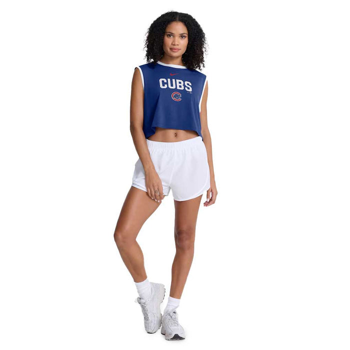 Chicago Cubs Nike Women's Royal Blue Loose Crop Tank Top
