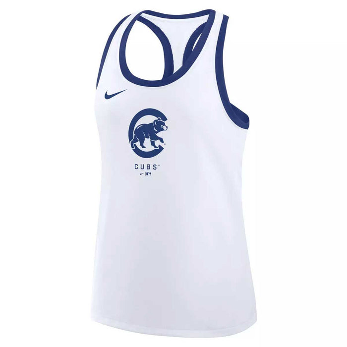 Chicago Cubs Nike Women's White Team Logo Racerback Tank Top