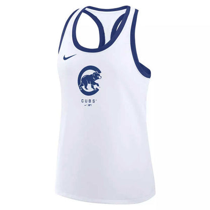 Chicago Cubs Nike Women's White Team Logo Racerback Tank Top