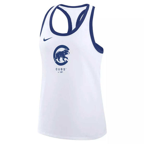 Chicago Cubs Nike Women's White Team Logo Racerback Tank Top