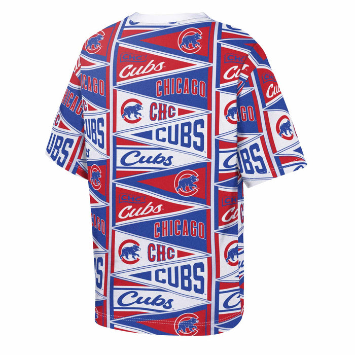 Chicago Cubs Youth All Over Pennant Short Sleeve T Shirt