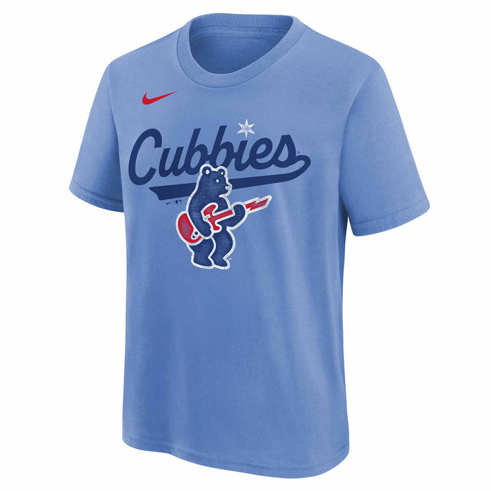 Chicago Cubs Nike Youth Electric Bear Cubbies T Shirt
