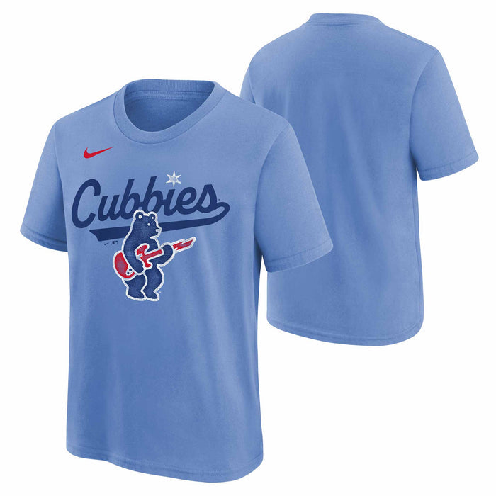 Chicago Cubs Nike Youth Electric Bear Cubbies T Shirt