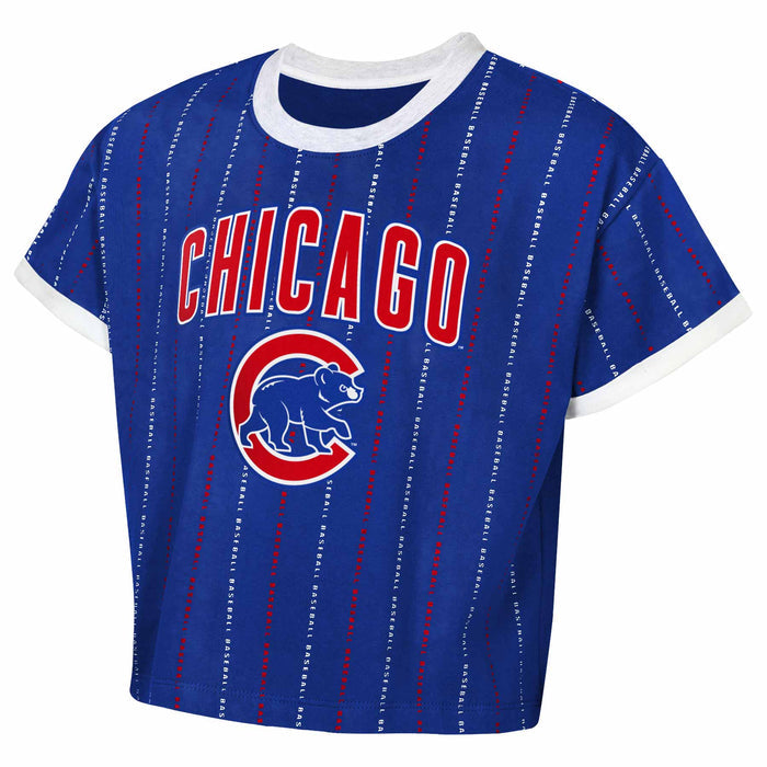 Chicago Cubs Youth Girls Keeper Fashion Short Sleeve T Shirt