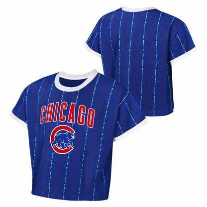 Chicago Cubs Youth Girls Keeper Fashion Short Sleeve T Shirt