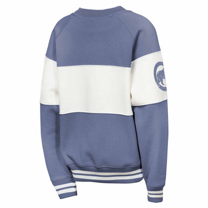 Chicago Cubs Youth On Base Fashion Long Sleeve Crewneck Sweatshirt