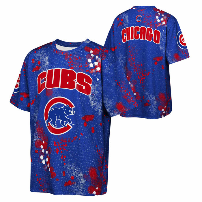Chicago Cubs Youth Stadium Lights Sublimated Short Sleeve T Shirt