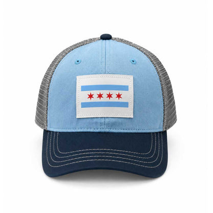 Chicago Flag Richardson Columbia Washed Adjustable Trucker Cap