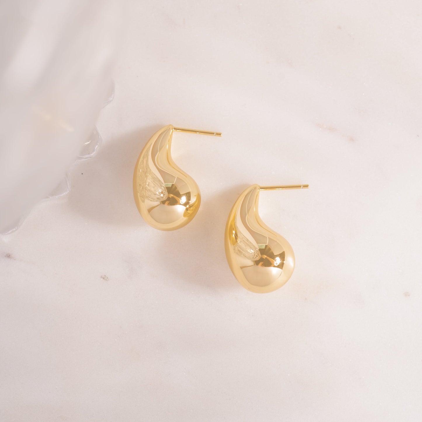 Tear Drop Hoop Earrings