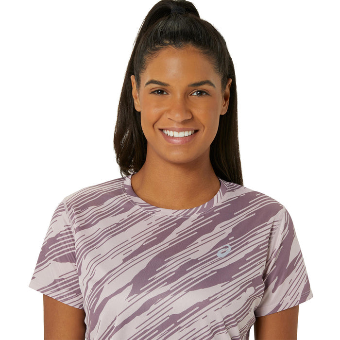 Asics Core All Over Print SS Top Women's - Watershed Rose/Dusty Mauve
