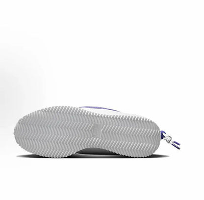 Nike Cortez x Clot sneakers outsole, white rubber with zigzag tread and blue trim