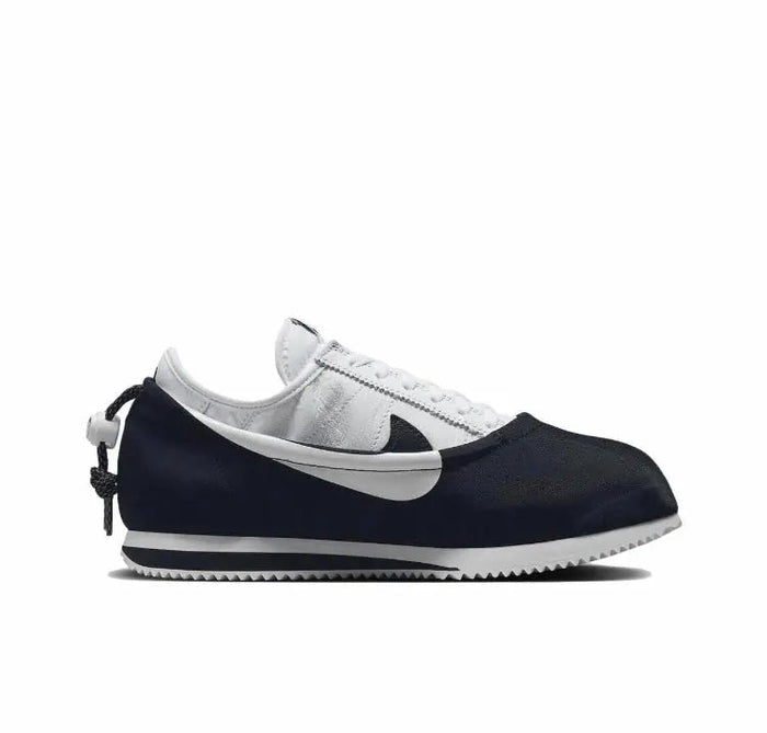 Nike Cortez x Clot sneakers, low-top with white toe and dark navy side panel