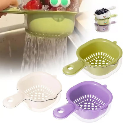 üî•Kitchen Dual-Layer Draining Basket with Handle