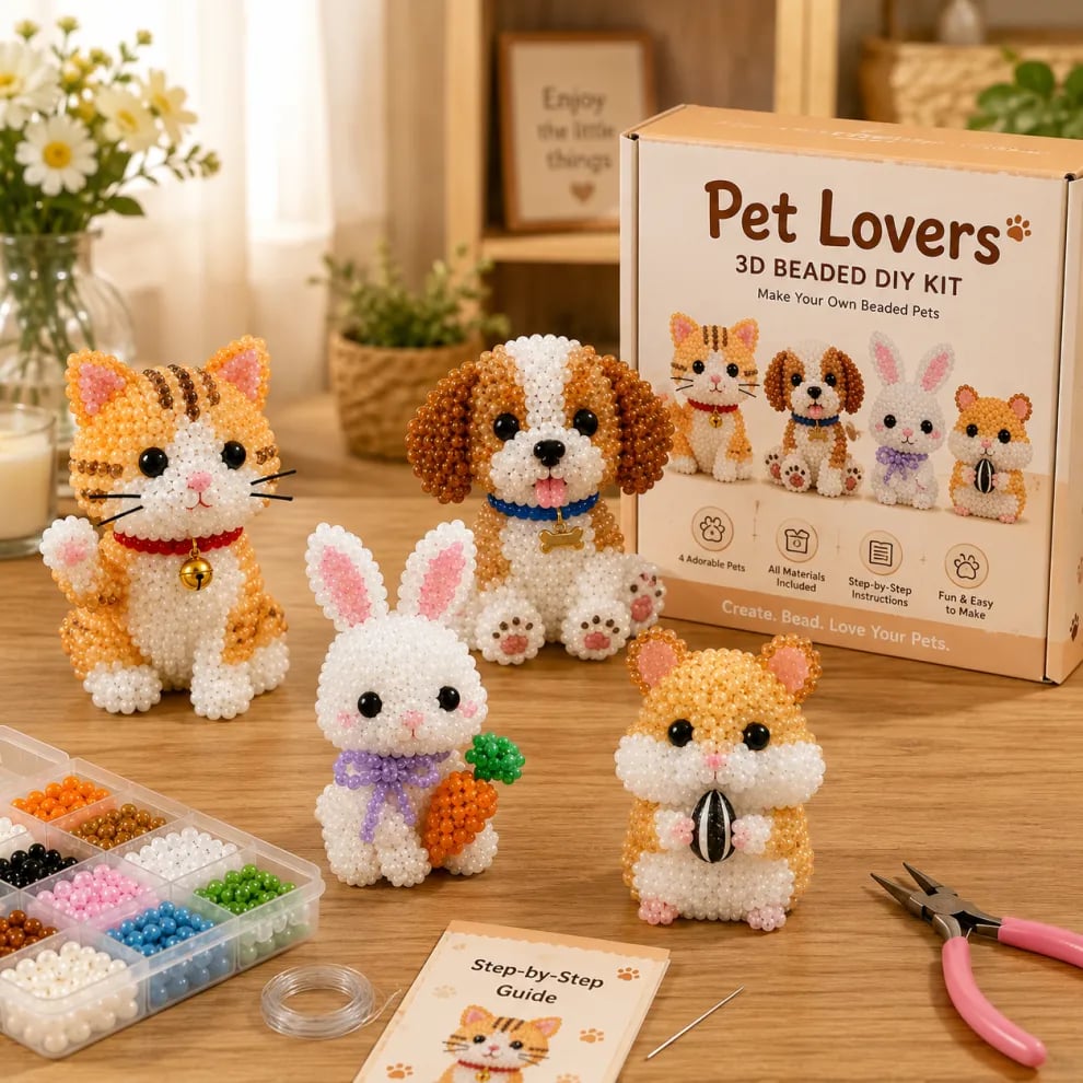 üßµ‚ú®DIY Petite 3D Beaded Animal Craft Kit