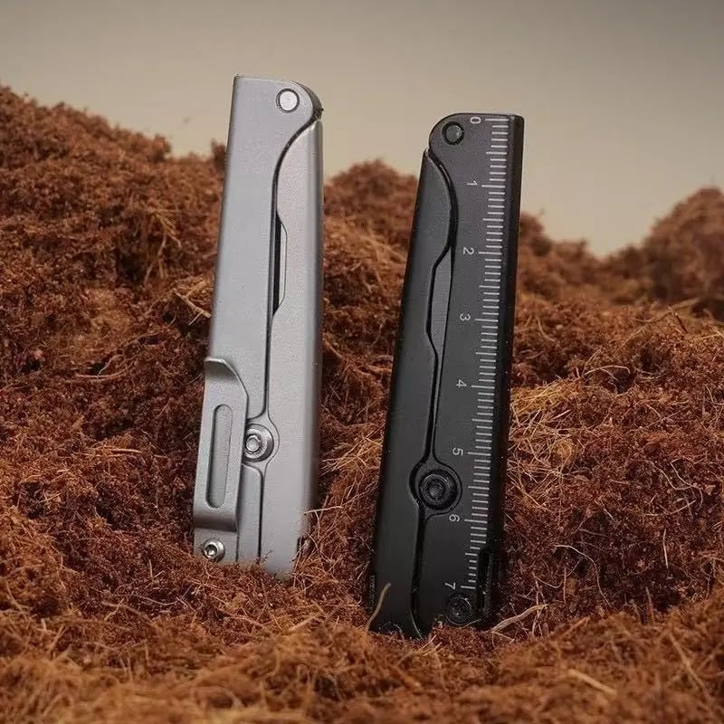 ‚úÇÔ∏è 2-in-1 Foldable EDC Scissors with Built-In Ruler
