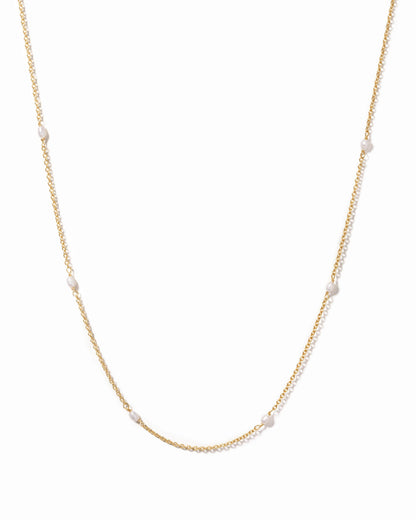 Dainty Beaded Pearl Necklace