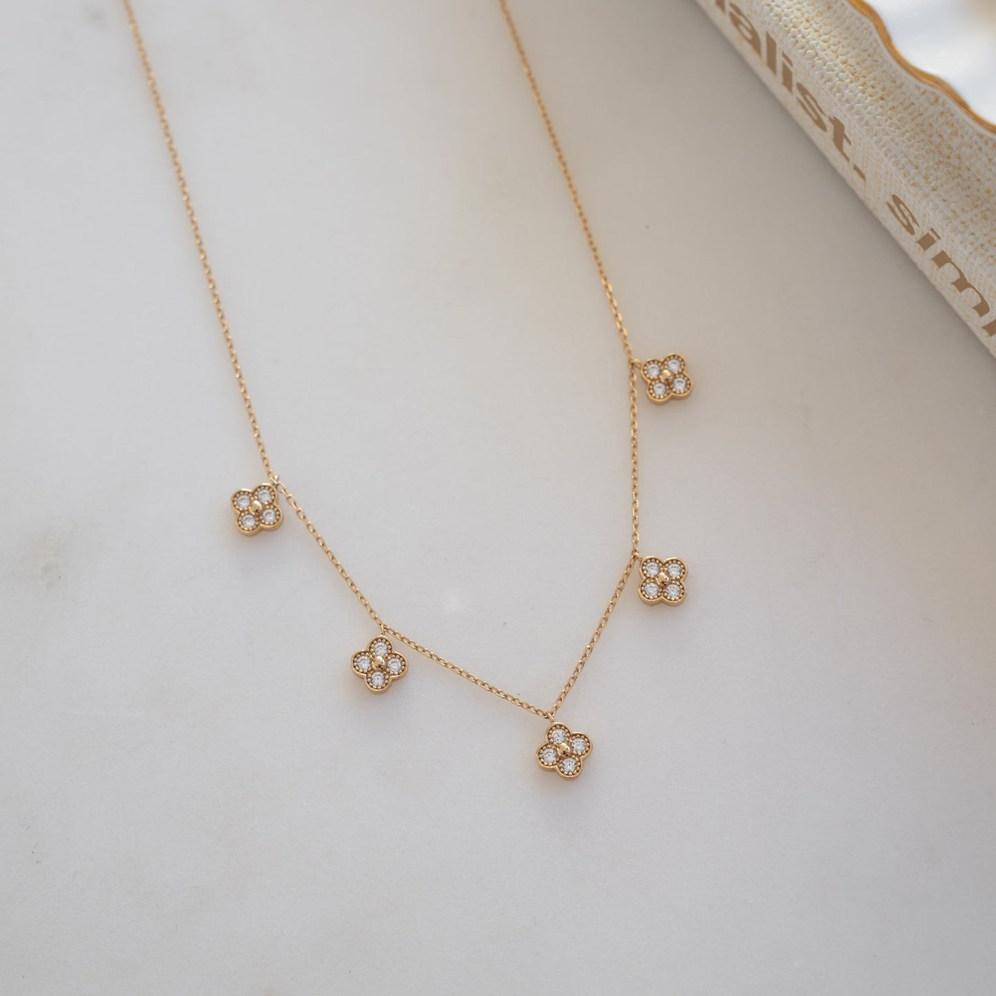 Four Leaf Clover Charm Necklace