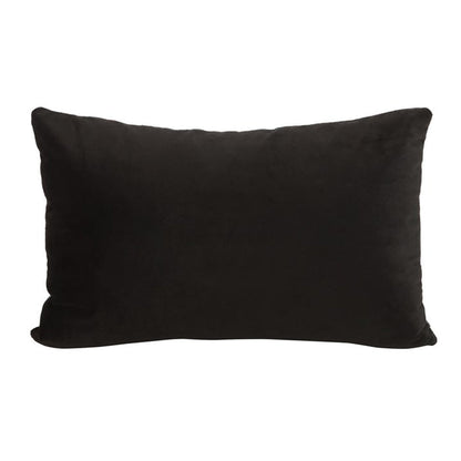 home decor cushion with mystical forest artwork shown from reverse highlighting rectangular shape