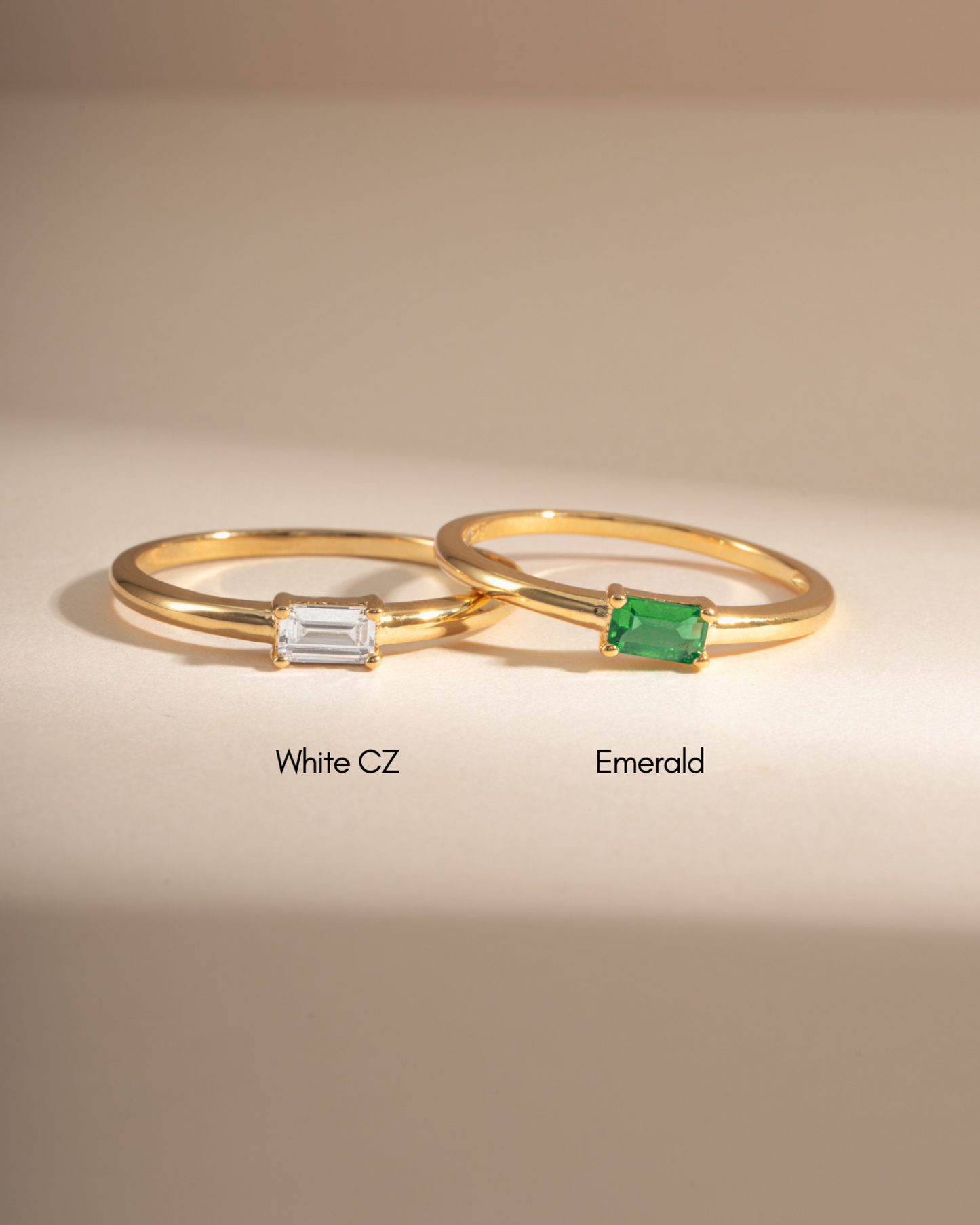 Emerald Lori Baguette Ring