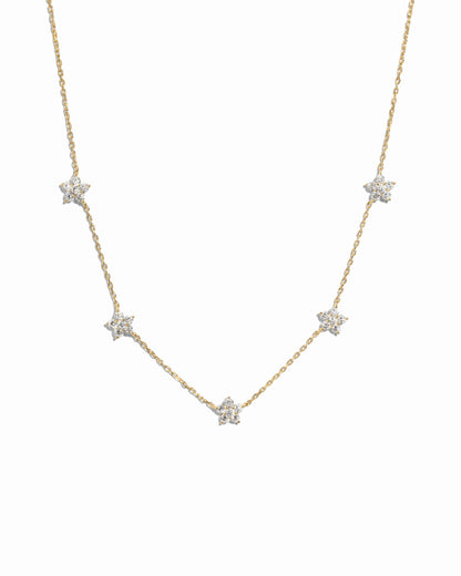 Diamond Flower Necklace