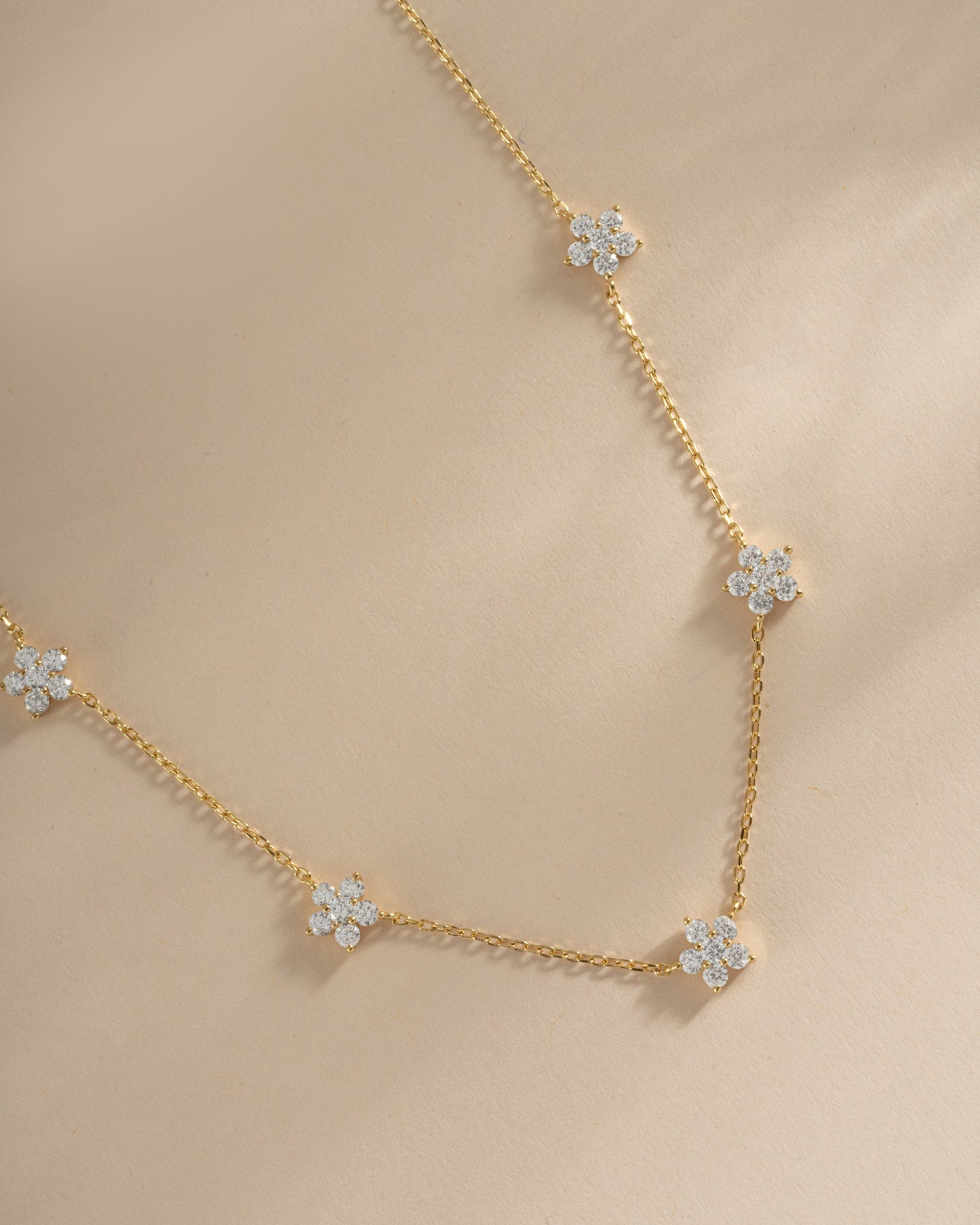 Diamond Flower Necklace