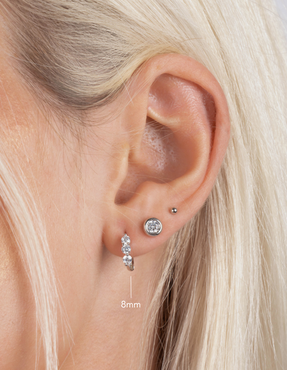 8mm Stacy Hoop Earrings