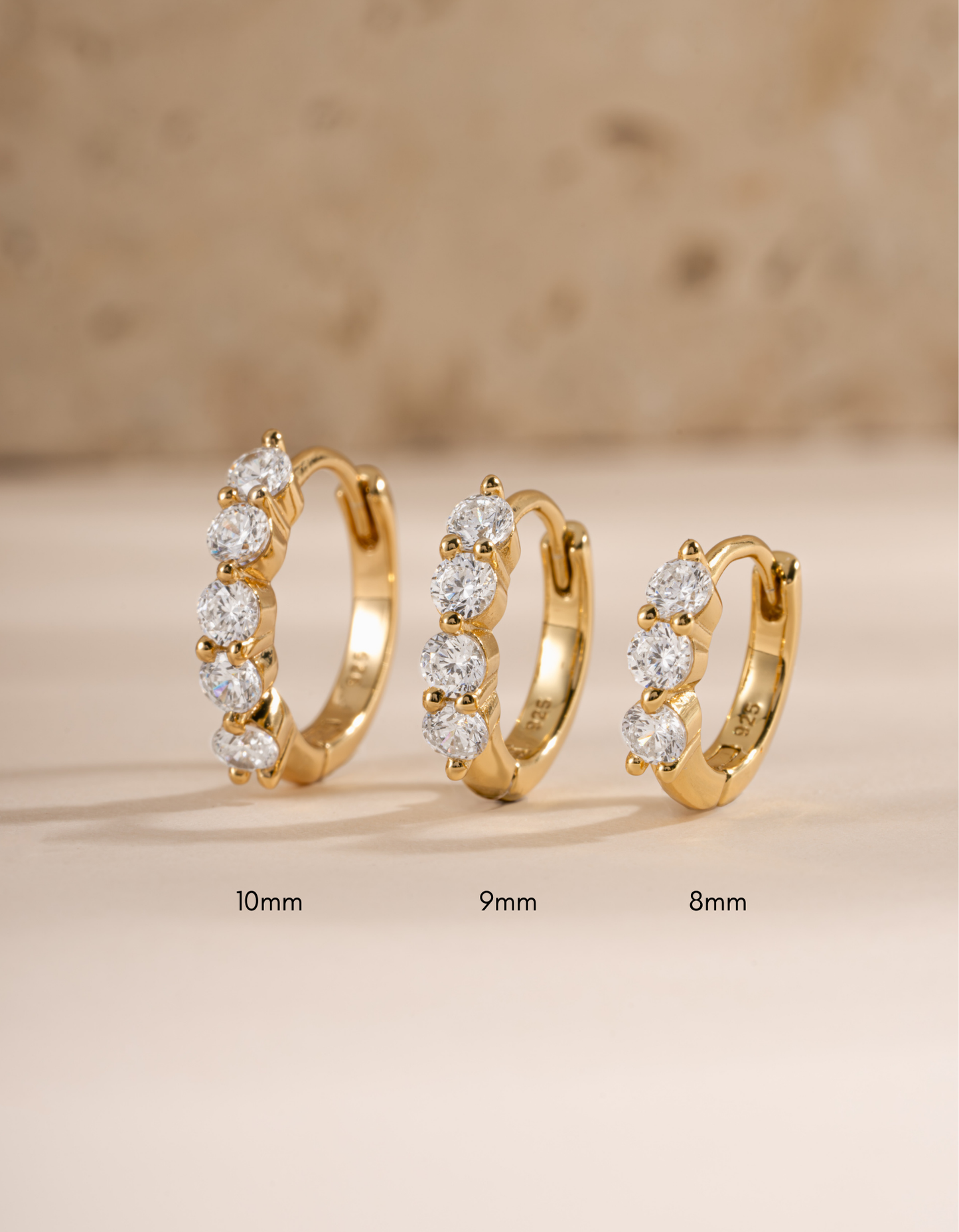 8mm Stacy Hoop Earrings