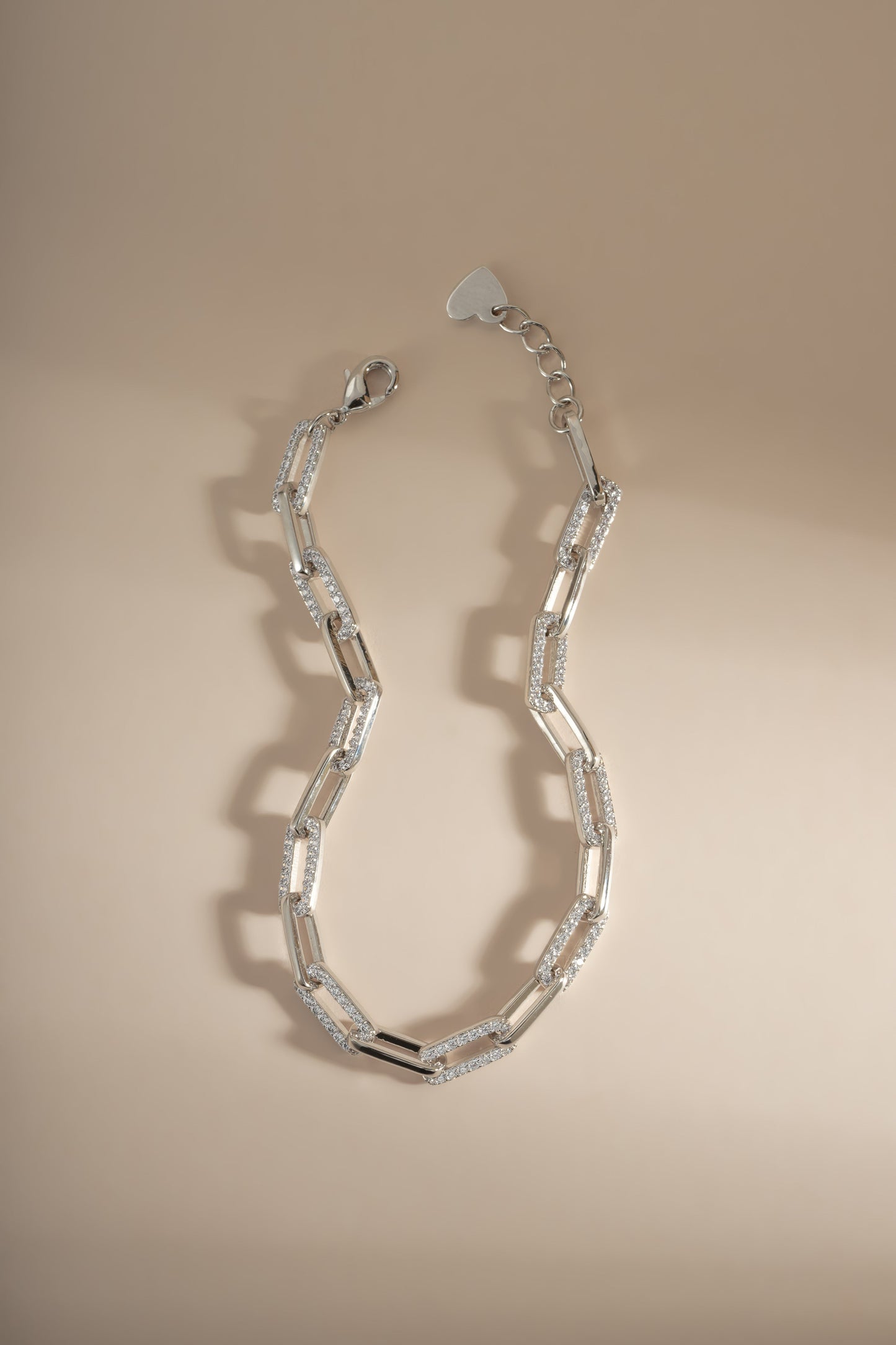 Diamond Paperclip Bracelet