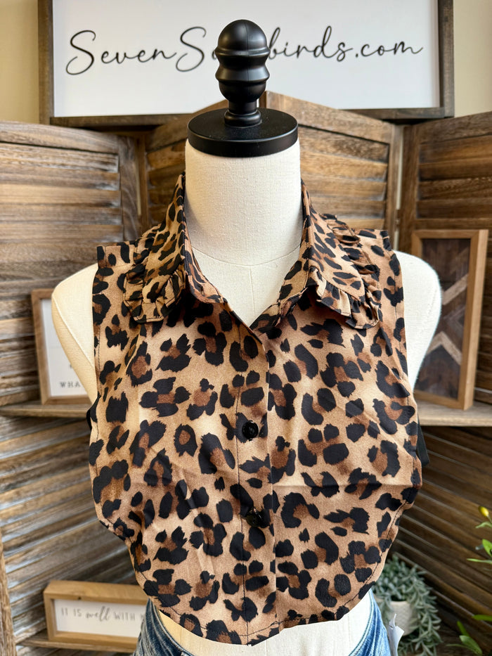 Leopard Ruffle Collar