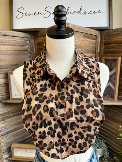 Leopard Ruffle Collar