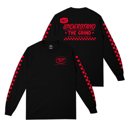 Dinner is Served Long Sleeve Tee - Black