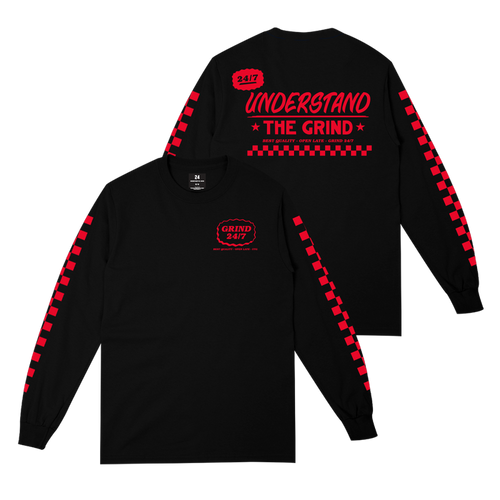 Dinner is Served Long Sleeve Tee - Black