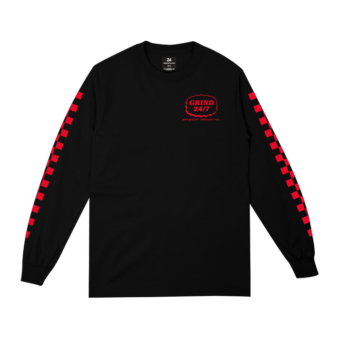 Dinner is Served Long Sleeve Tee - Black