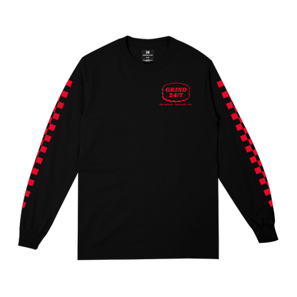 Dinner is Served Long Sleeve Tee - Black