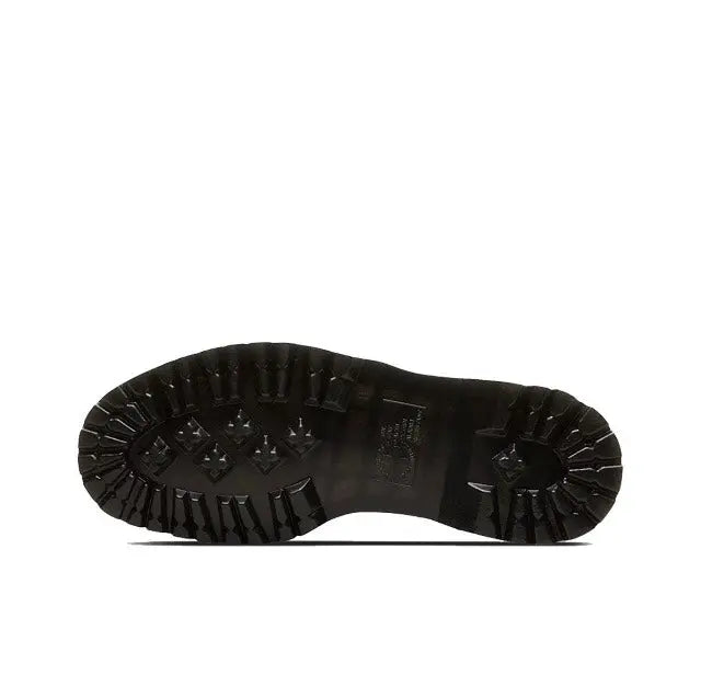 Black outsole for a lace-up shoe with deep tread pattern