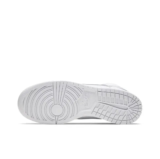 High-top sneakers outsole in white rubber with ridged herringbone-style tread