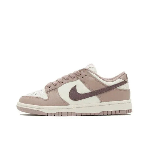 Nike Dunk Low low-top sneakers in off-white, taupe and mauve with dark mauve Swoosh