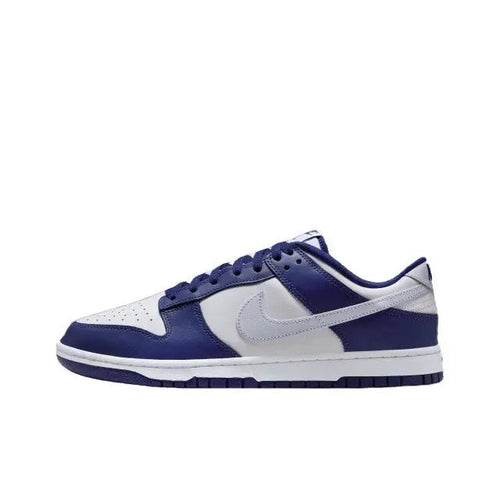 Nike Dunk Low low-top sneakers in deep blue and white with lace-up design
