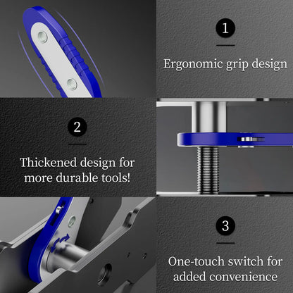 Brake Caliper Piston Press Tool ‚Äì 360¬∞ Rotating Ratchet Wrench for Single, Dual & Quad Piston Disc Brakes