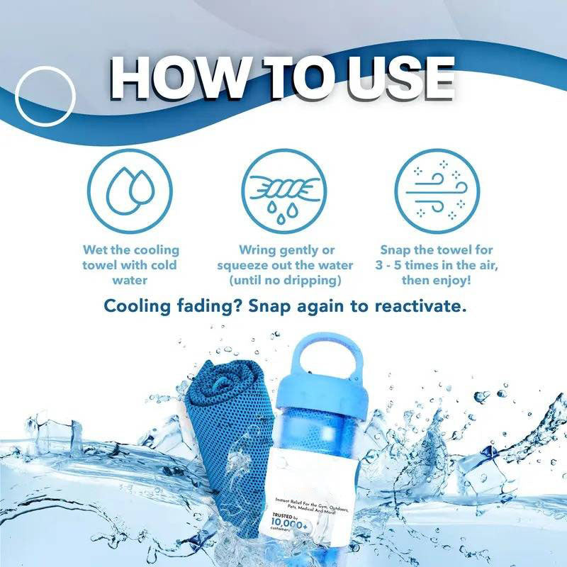 ‚ùÑÔ∏è Instant Cooling Towel ‚Äì Quick Dry Sports Towel for Gym, Travel & Outdoor Activities