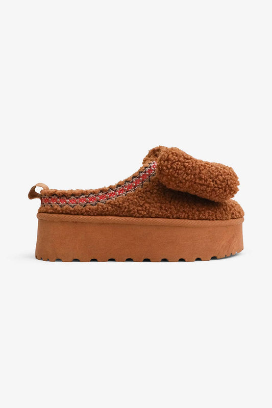 BUTTERSCOTCH - Plush & Cozy Platform Slipper w/ Bow Detail